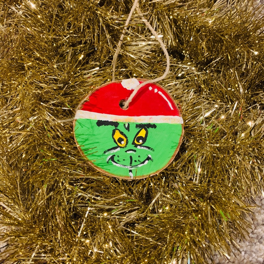 Handmade Grinch Ornament